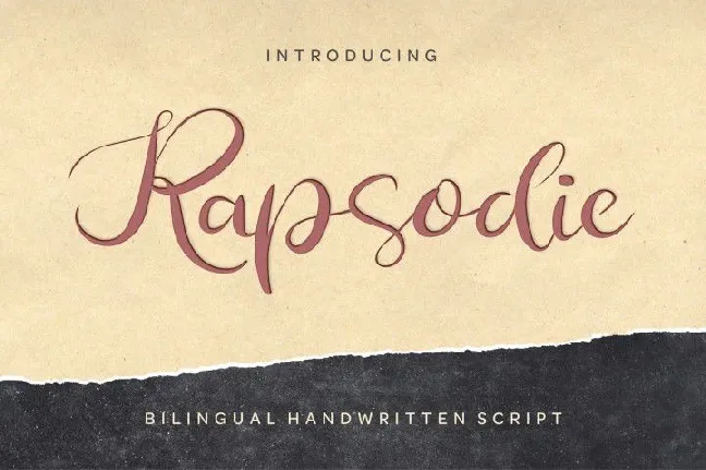 Rapsodie Script font