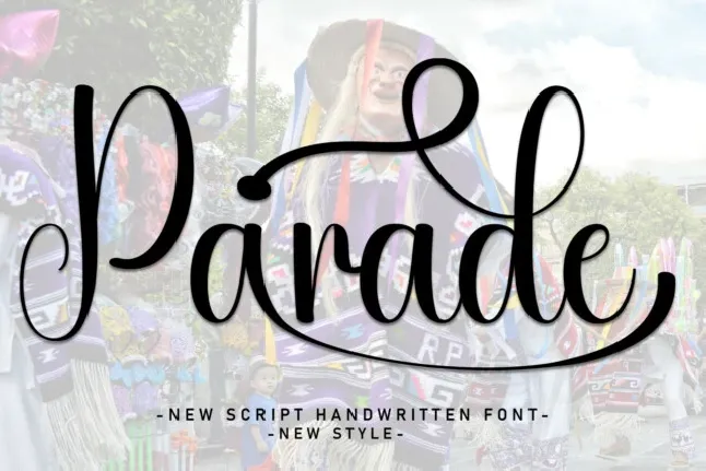 Parade Script font