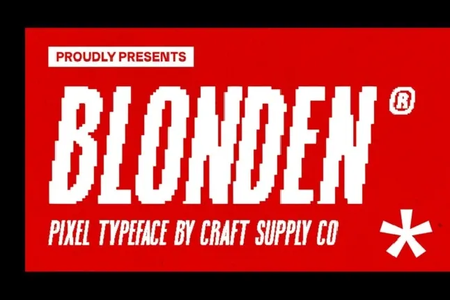 Blonden Pixel font