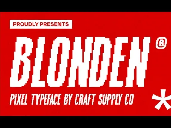 Blonden Pixel font