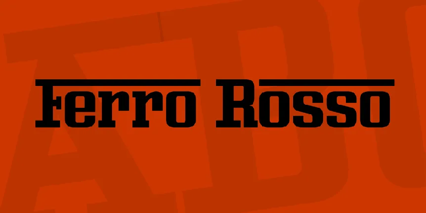 Ferro Rosso font