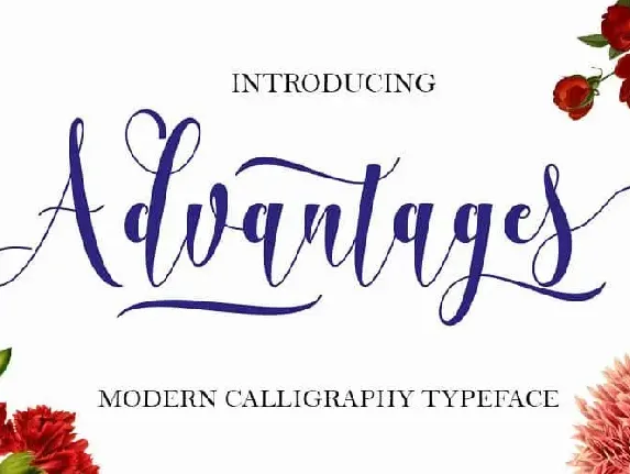 Advantages Calligraphy font