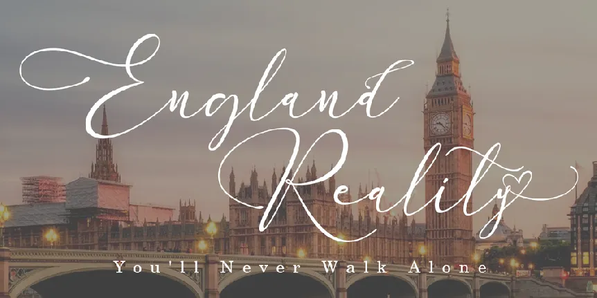 England Reality font