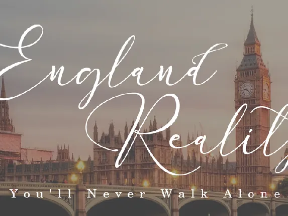 England Reality font