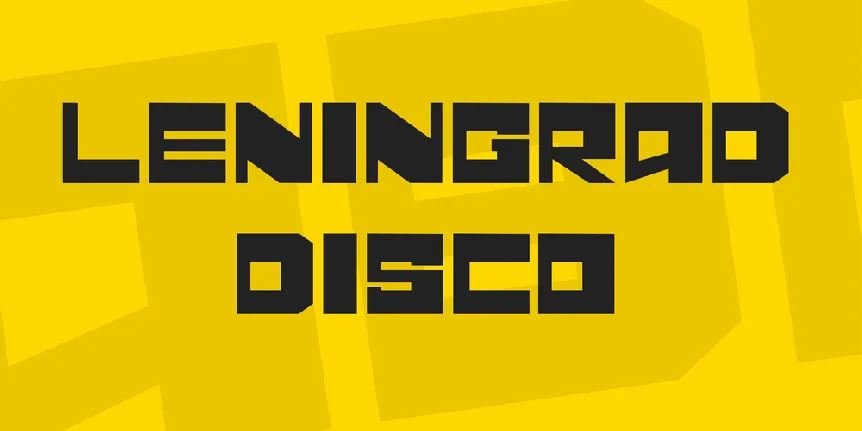 Leningrad Disco font