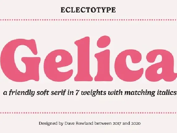 Gelica Family font