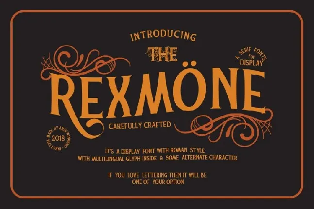 REXMONE Typeface font