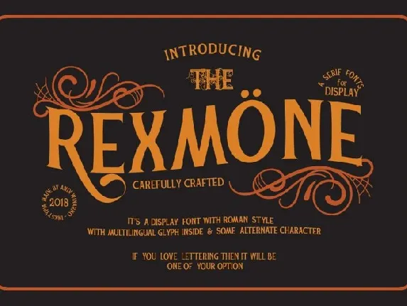 REXMONE Typeface font