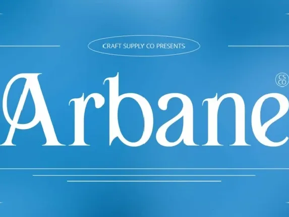 Arbane font