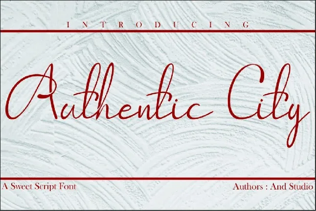 Authentic City font