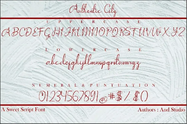 Authentic City font