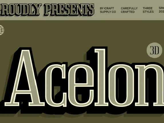 Acelon 3D font