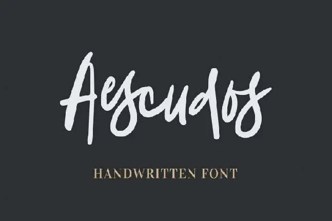 Aescudos Handwritten font