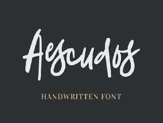 Aescudos Handwritten font