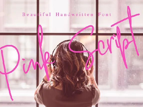 Pink Script font