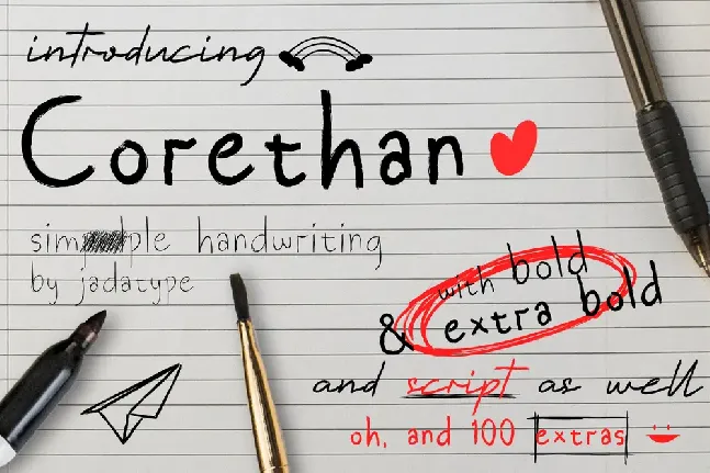 Corethan Extras font