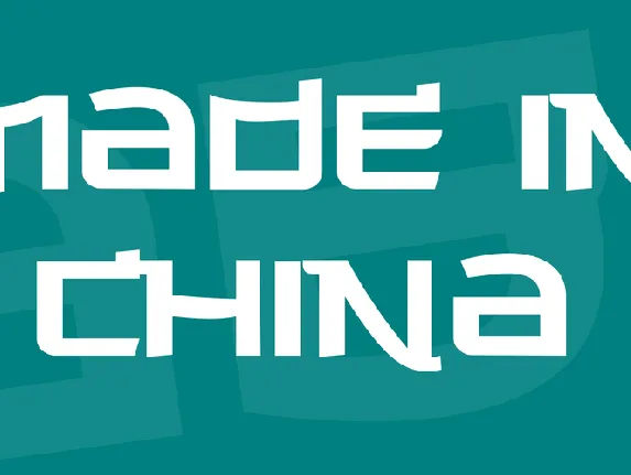 Made in China font