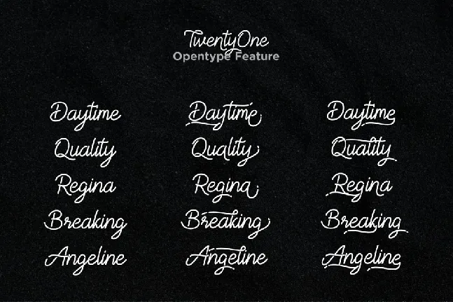 TwentyOne font