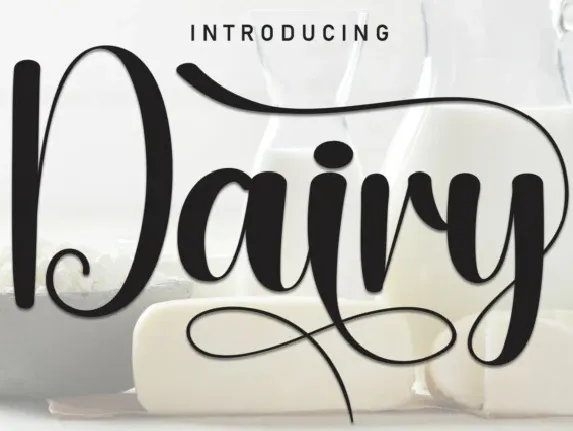 Dairy Script font