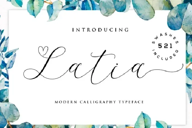 Latia Calligraphy font