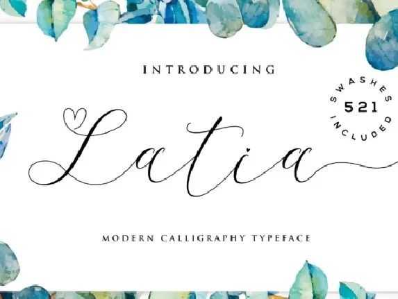 Latia Calligraphy font