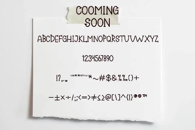 Cooming Soon font