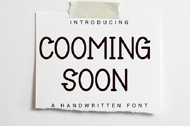 Cooming Soon font