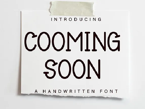 Cooming Soon font