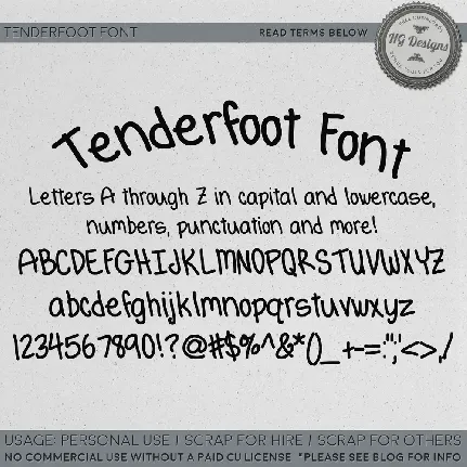 HGTenderfoot font