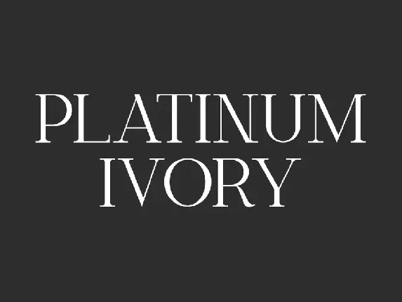 Platinum Ivory font