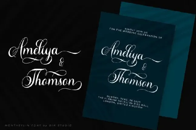 Montheylin Calligraphy font