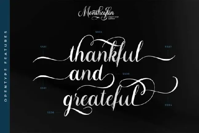 Montheylin Calligraphy font