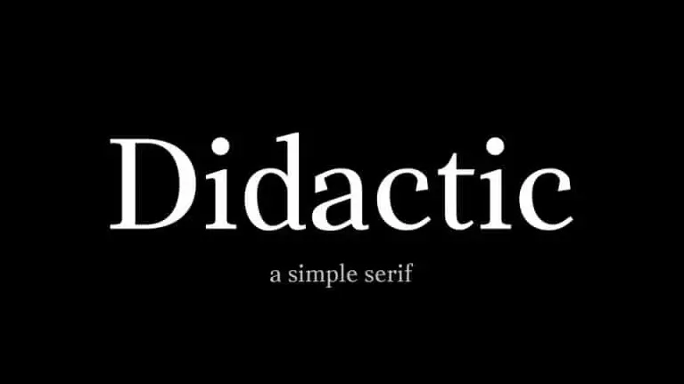 Didactic Serif font