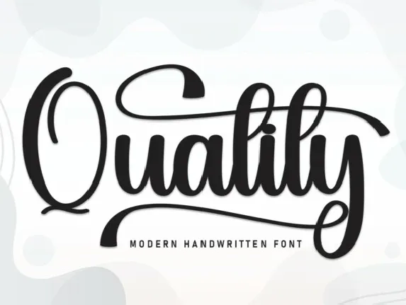 Quality Script font