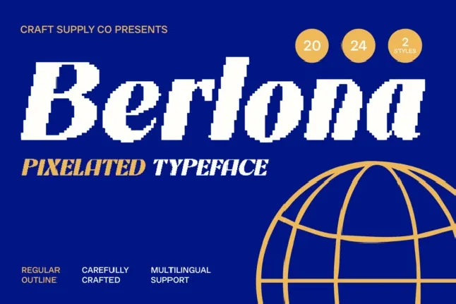 Berlona Pixel font