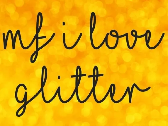 I Love Glitter font