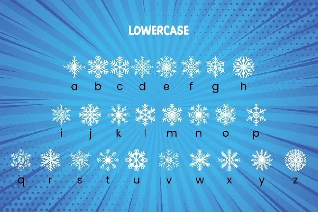 SimpleSnowflake font