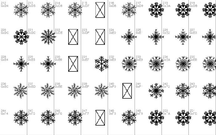 SimpleSnowflake font