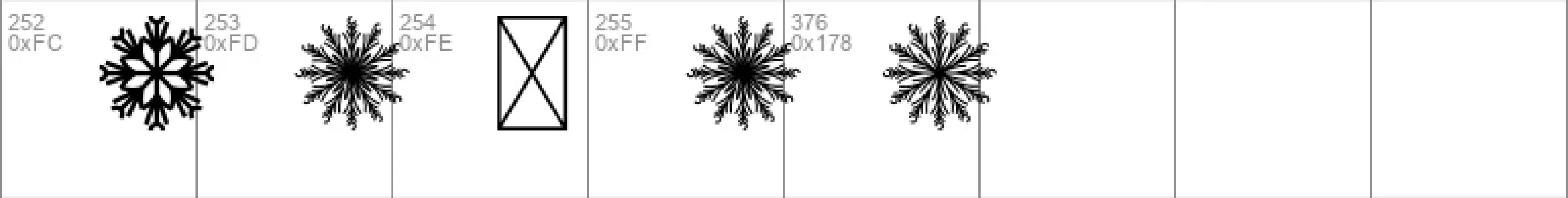 SimpleSnowflake font