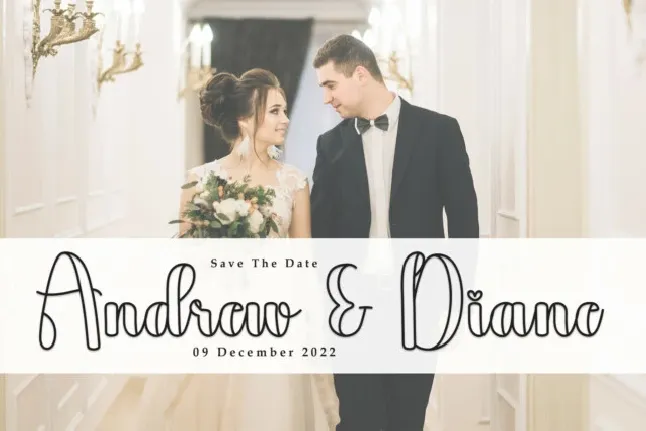 Wedding Holiday Script font