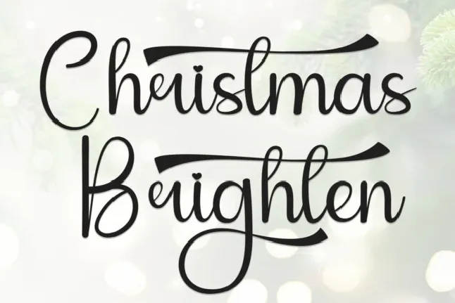 Chritmas Brighten Script font