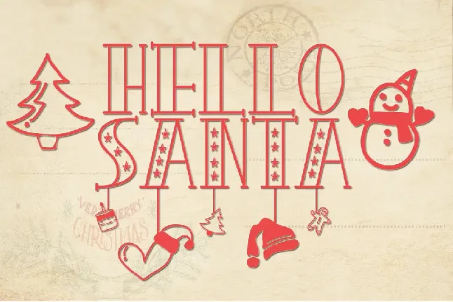 CHRISTMAS CRAFT - Personal Use font