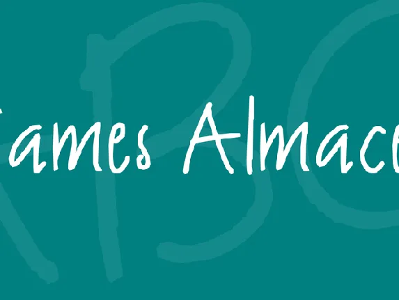 James Almacen font