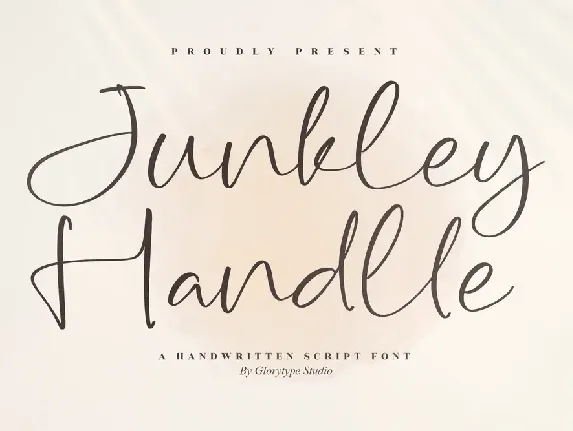 Junkley Handlle font