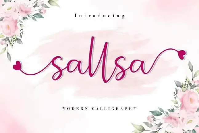 Sallsa Calligraphy font