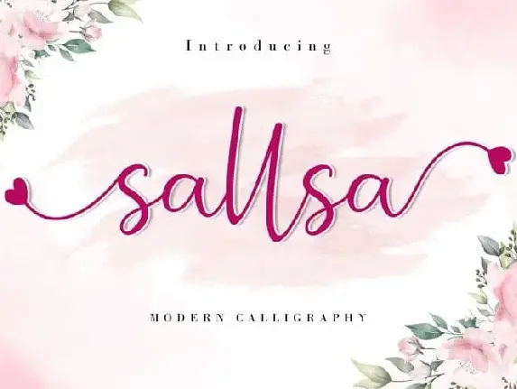 Sallsa Calligraphy font