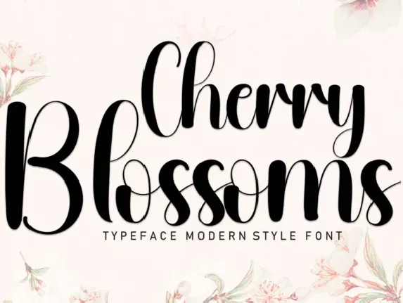 Cherry Blossoms Script font