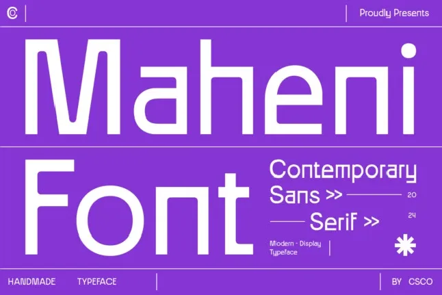 Maheni font