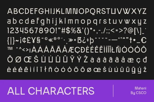 Maheni font