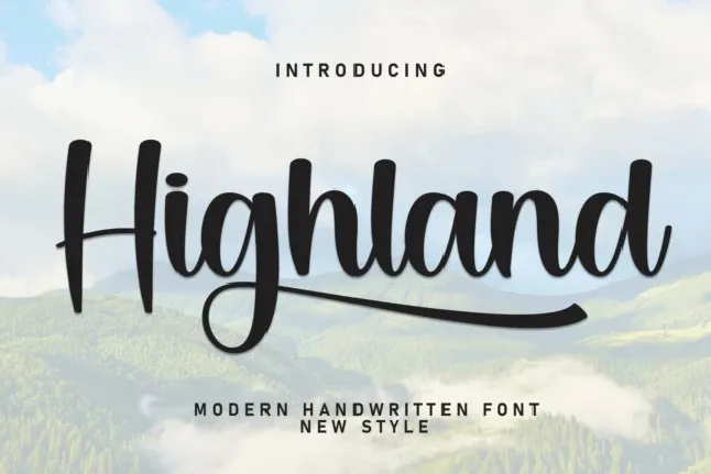 Highland Script Typeface font